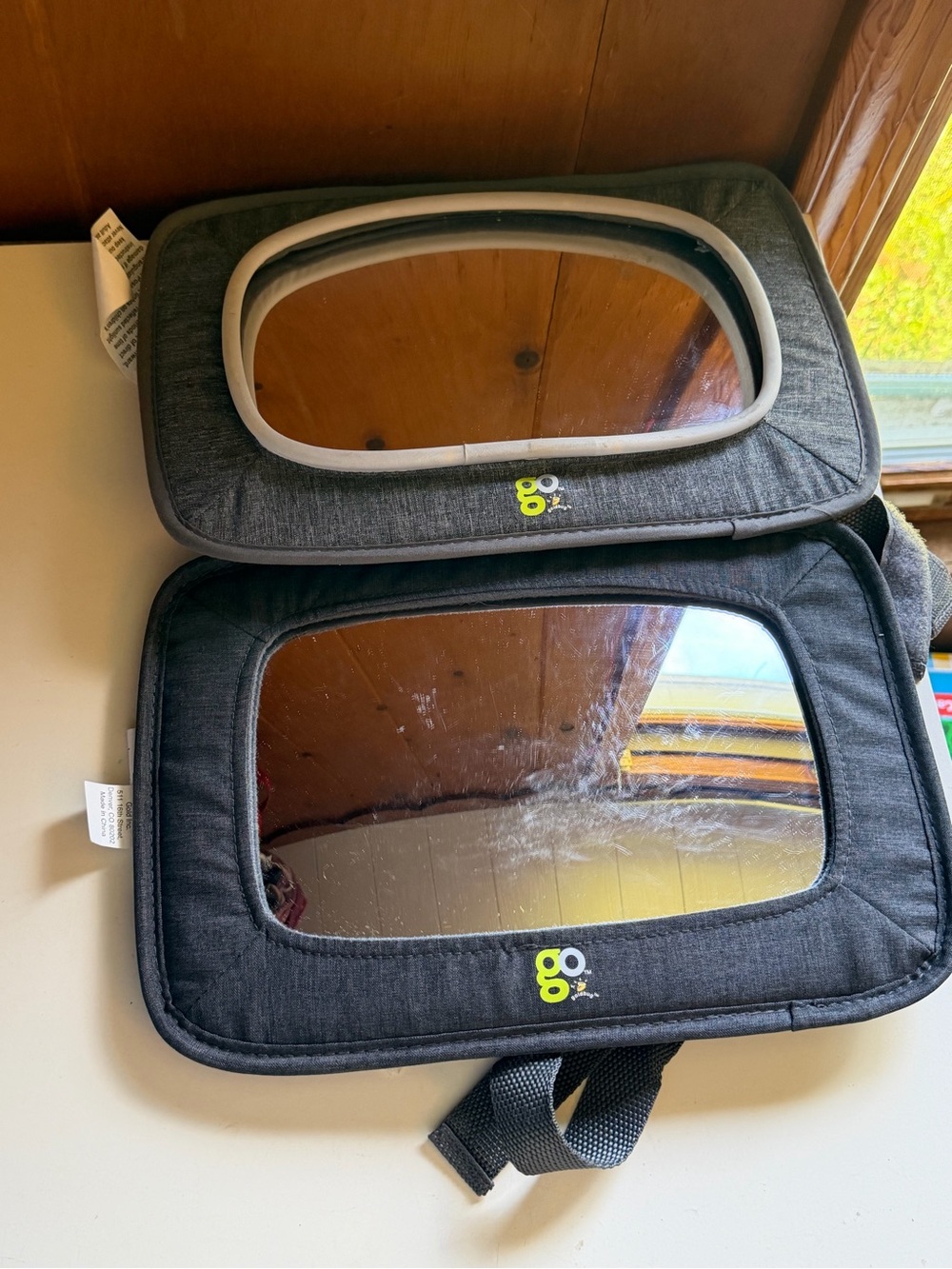 goFit Kids Car Backseat Mirror - Black (Pair)